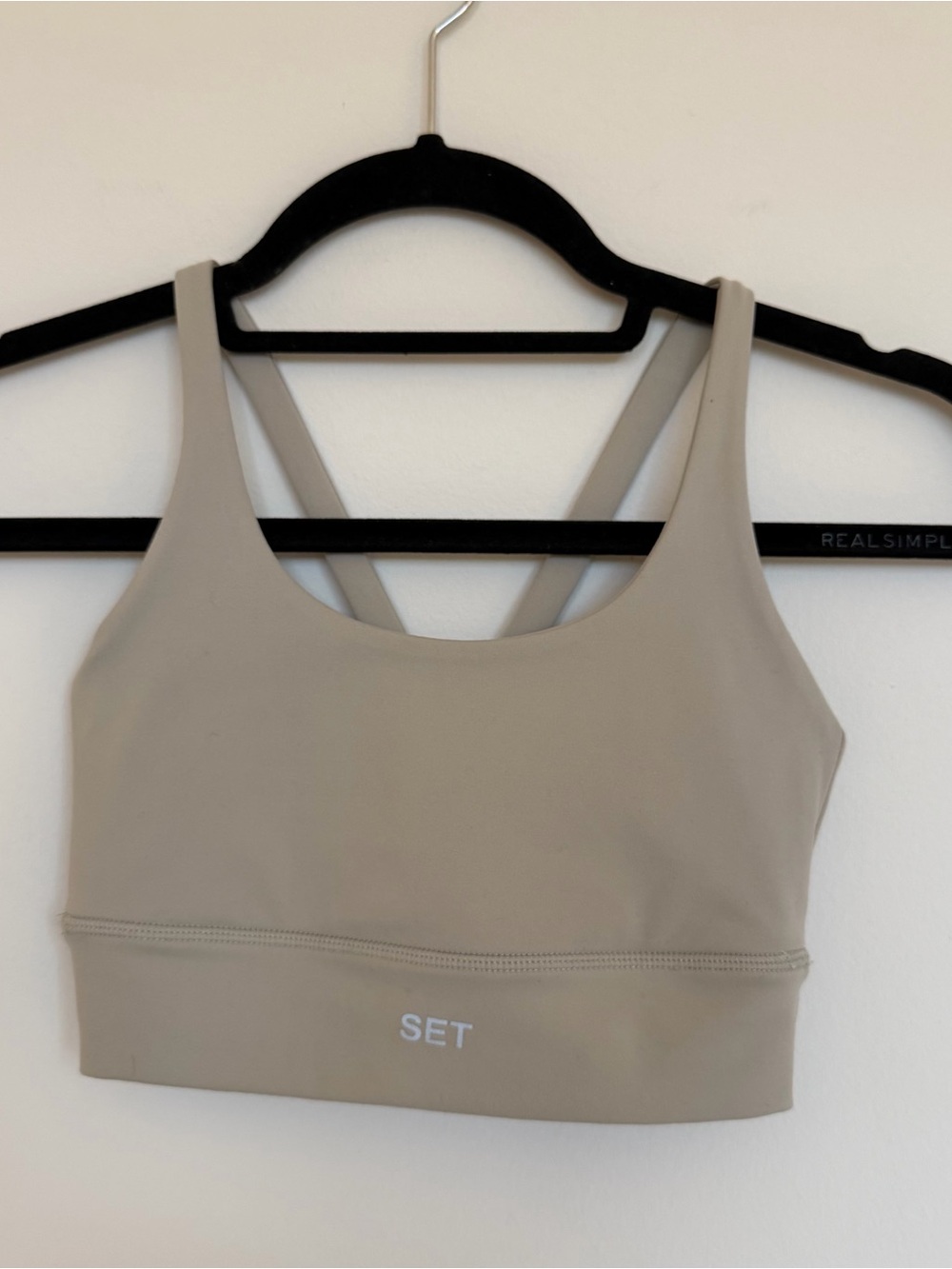 Set Active Luxform Sports Bra Bone Cream Size Small Athleisure Pilates Yoga